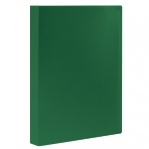 Папка файловая 30 вкладышей Staff (А4, пластик, 500мкм) зеленая (225699), 5шт.
