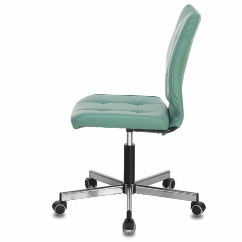 Кресло офисное Brabix &quot;Stream MG-314&quot;, экокожа серо-голубая, металл серебристый, без подлокотников
