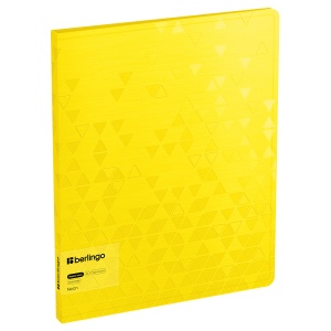 Папка файловая 20 вкладышей Berlingo Neon (А4, пластик, 17мм, 1000мкм) желтый неон (DB4_20390)