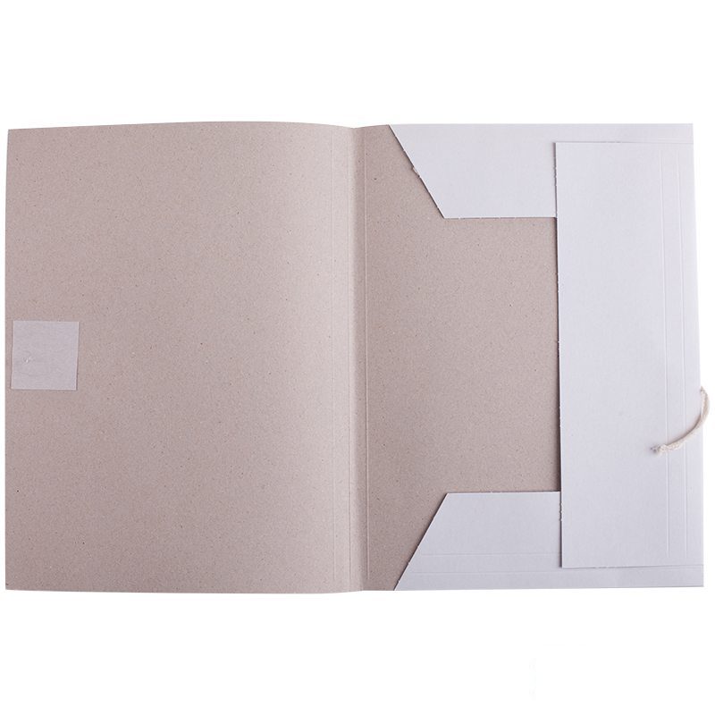 Папка с завязками картонная OfficeSpace (А4, 280 г/м2, на 200л., картон немелованный) белая (A-PB26_354 / 158537), 10шт.