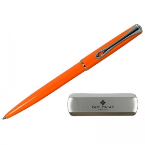 Ручка шариковая Diplomat Traveller Lumi orange (1мм, синий цвет чернил, корпус оранжевый) 1шт. (D20001069)