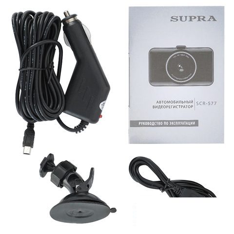 Автомобильный видеорегистратор Supra SCR-577, черный (SCR-577)
