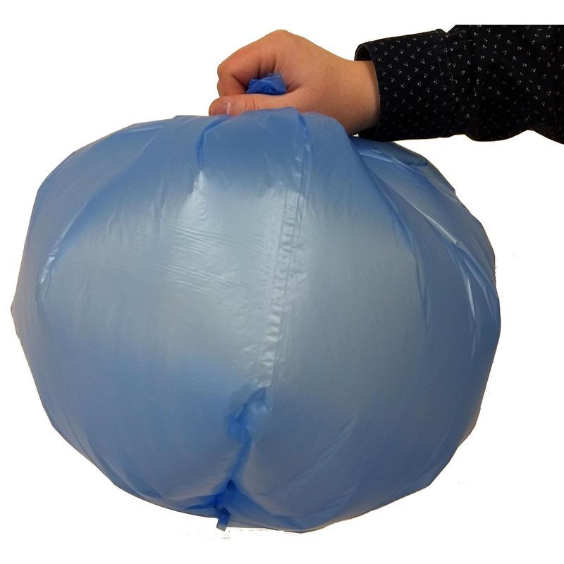 Пакеты для мусора 60л (58х68см, 10мкм, синие) 20шт. в рулоне