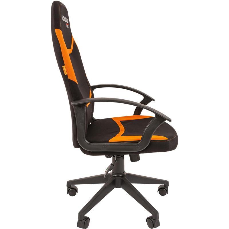 Кресло игровое Chairman Game 9, оранжевое/черное, ткань, пластик