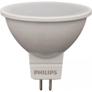 Лампа светодиодная Philips (5Вт, GU5.3, спот) нейтральный белый, 1шт.