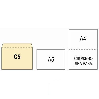 Конверт почтовый C5 Packpost BusinessPost (162x229, 90г, стрип) белый, 50шт., 24 уп.