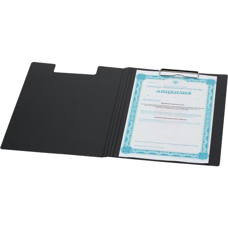 Папка-планшет с крышкой Attache (А4, до 75 листов, полипропилен) черный