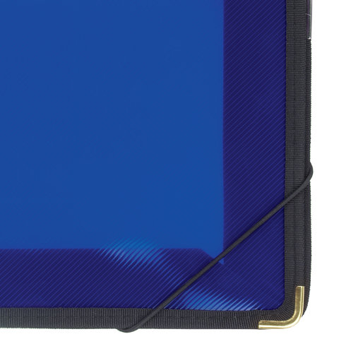 Папка на резинках пластиковая Brauberg (А4, 330х240мм, до 500 листов) синий (227978), 24шт.