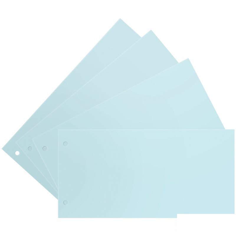 Разделитель листов картонный OfficeSpace (230x105мм, прямоугольный, без индексации) голубые, 100шт. (16106)
