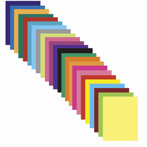 Бумага цветная мелованная Brauberg &quot;Путешествие&quot; (24 листа, 24 цвета, на скрепке, 200х280мм) (129929)