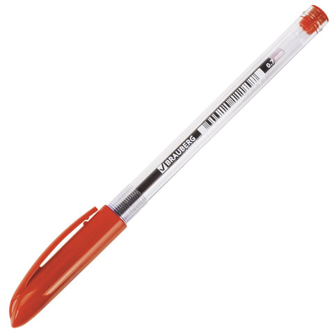 Ручка шариковая Brauberg Rite-oil (0.35мм, красный цвет чернил, масляная основа) 1шт. (142148)