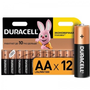 Батарейка Duracell Basic AA/LR06-12BL (1.5 В) алкалиновая (блистер, 12шт.) (81367213)