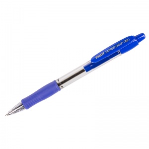 Ручка шариковая автоматическая Pilot Super Grip (0.4мм, синий цвет чернил, масляная основа) 12шт. (BPGP-10R-M-L)