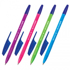 Ручка шариковая Brauberg X-333 Neon Solid (0.35мм, синий цвет чернил) 1шт. (BP156)
