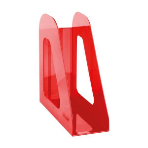 Лоток для бумаг вертикальный Стамм "Фаворит", 90мм, тонированный красный (ЛТВ-30558), 6шт.