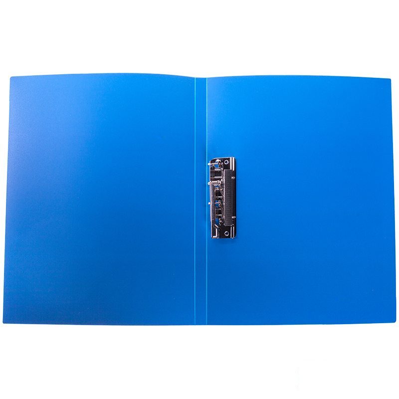 Папка с зажимом OfficeSpace (А4, до 100л., пластик) синяя (FC2_308), 35шт.