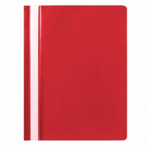 Папка-скоросшиватель Staff (А4, 0.12мм, до 100л., пластик) красная, 75шт. (225729)