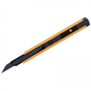 Нож канцелярский 9мм Berlingo Color Zone, черное лезвие, auto-lock, металл. направл., оранжевый (BM4120_d), 20шт.