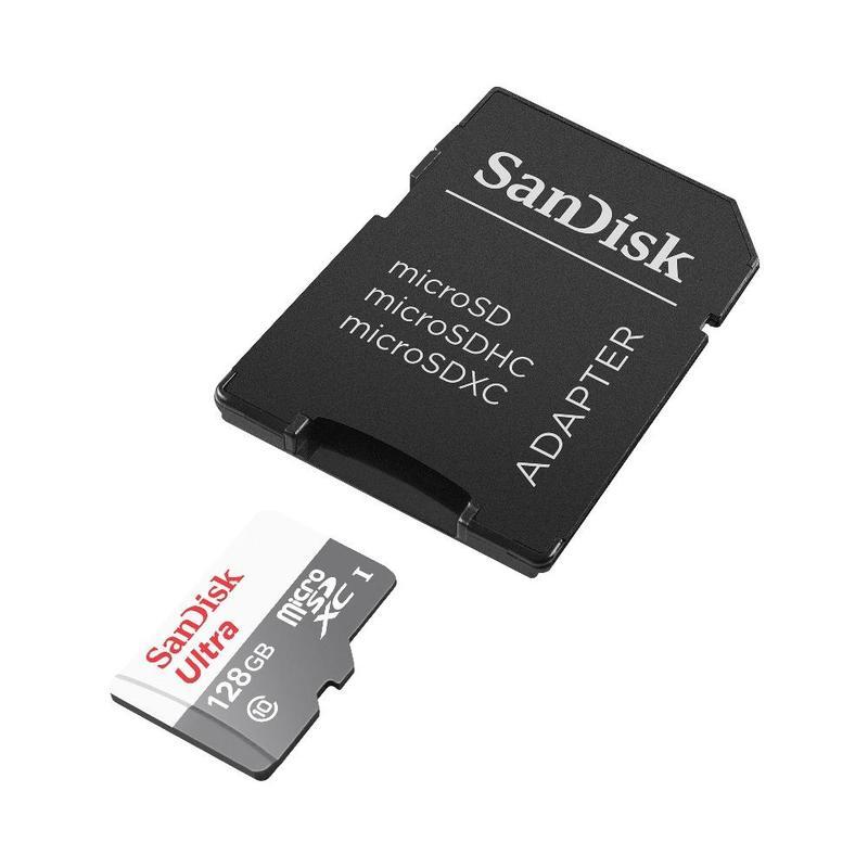 Карта памяти microSDXC SanDisk Ultra 128Gb, UHS-I Cl10, 1шт. (SDSQUNS-128G-GN6TA)