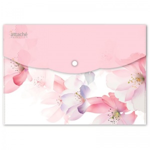 Папка-конверт на кнопке Attache Selection Flower Dreams (А5, 180мкм) 6шт.