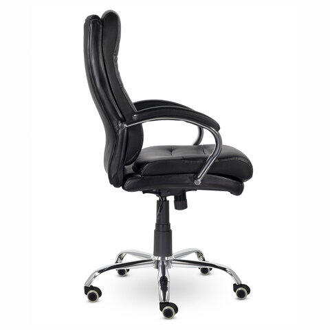 Кресло руководителя Brabix Premium Bruno EX-543, экокожа черная, хром