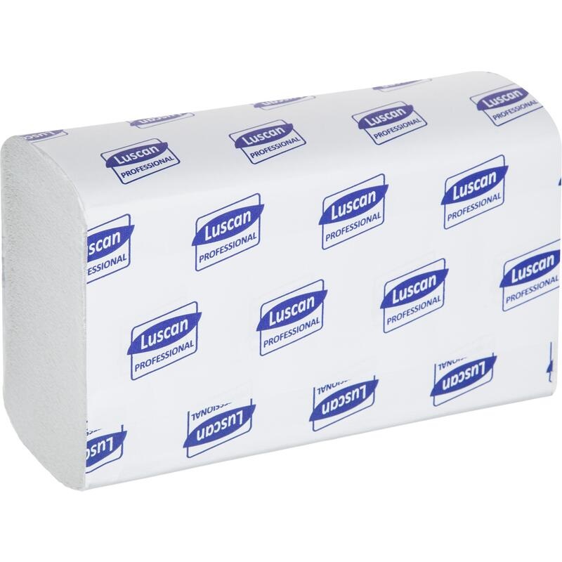 Полотенца бумажные для держателя 1-слойные Luscan Professional, листовые Z-сложения, 21 пачка по 190 листов (1052061)