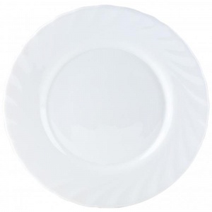 Тарелка десертная Luminarc "Трианон" 195мм, стеклянная, белая, 1шт.
