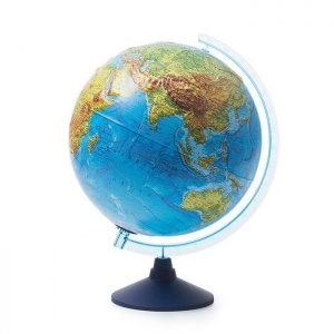 Глобус физико-политический Globen d=320мм, рельефный интерактивный, с подсветкой от батареек (INT13200291)