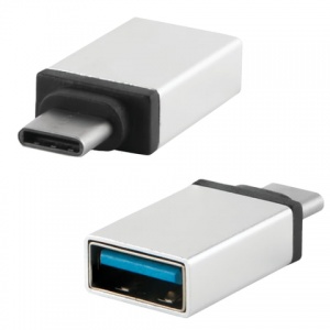 Переходник USB3.0 Red Line OTG, USB-C - USB-A (f), серый (УТ000012622)