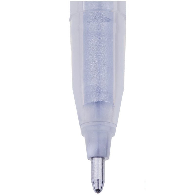 Ручка гелевая Crown Glitter Metal Jell (0.8мм, серебро с блестками) 12шт. (MTJ-500GLS(D))