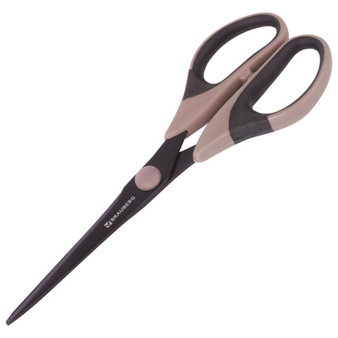 Ножницы Brauberg 165мм, симметричные ручки, тефлоновое антискользящее покрытие, 2-х сторонняя заточка (236787), 24шт.