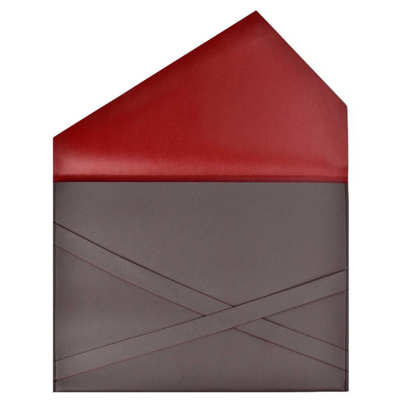 Папка-конверт с клапаном Escalada (А4+, кожзам, 200мкм) темно-серая