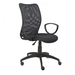 Кресло офисное Бюрократ CH-599AXSN, ткань/сетка черная, пластик (CH-599AXSN/TW-11)