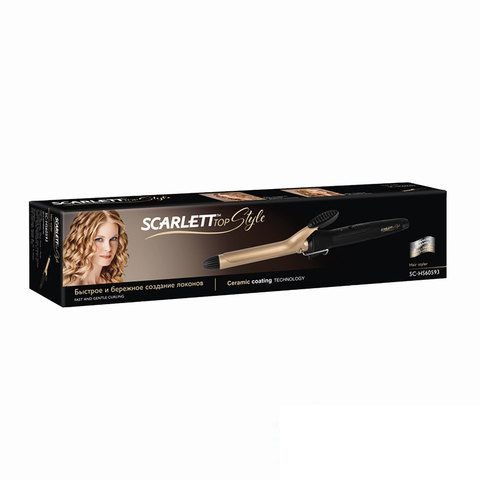 Щипцы для волос Scarlett SC-HS60593, черный и золотистый (SC - HS60593)