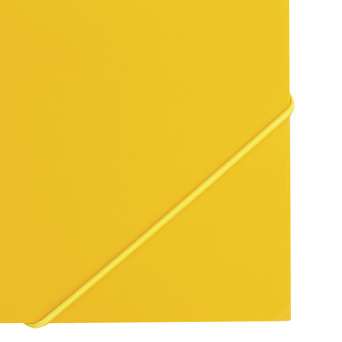 Папка на резинках пластиковая Brauberg Office (А4, до 300 листов) желтый (228082)