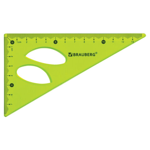 Набор чертежный средний Brauberg Flex (линейка 20см, треугольник, транспортир), 24 уп.