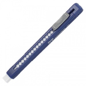 Ластик Pentel Clic Eraser (80мм, выдвижная, пластиковый синий футляр) 1шт. (ZE80-C)