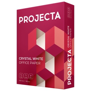 Бумага белая Projecta (А4, 80 г/кв.м, марка А, 168% CIE) 500 листов, 5 уп. (114748)