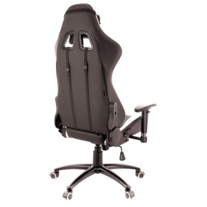 Кресло игровое Everprof Lotus S6, экокожа белая/черная, металл