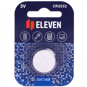 Батарейка Eleven CR2032 (3 В) литиевая (блистер, 1шт.) (301760)