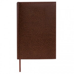Ежедневник недатированный А5 Brauberg Profile (160 листов) обложка кожзам "под фактурную кожу", коричневая (123428)