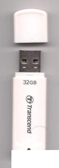 Флэш-диск USB 32Gb Transcend Jetflash 370, белый (TS32GJF370)