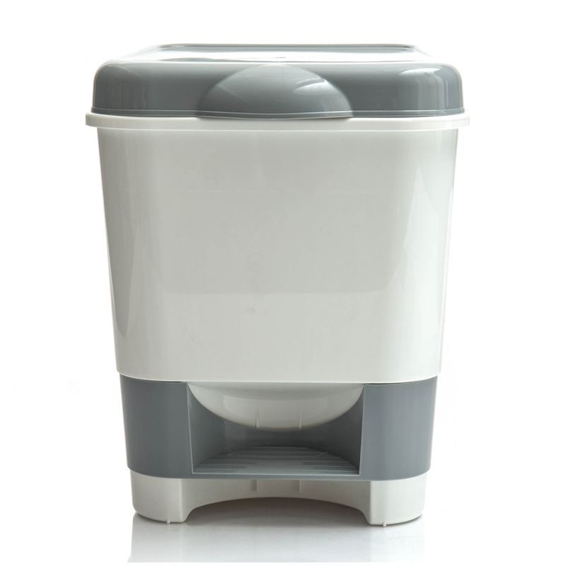 Контейнер для мусора с педалью 20л OfficeClean, пластик серый (299882)