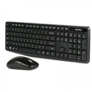 Набор клавиатура+мышь SmartBuy ONE, беспроводной, USB, черный (SBC-235380AG-K)