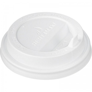Крышка для стакана Huhtamaki, пластик, с клапаном, d=80мм, белая, 100шт. (HSL80), 10 уп.