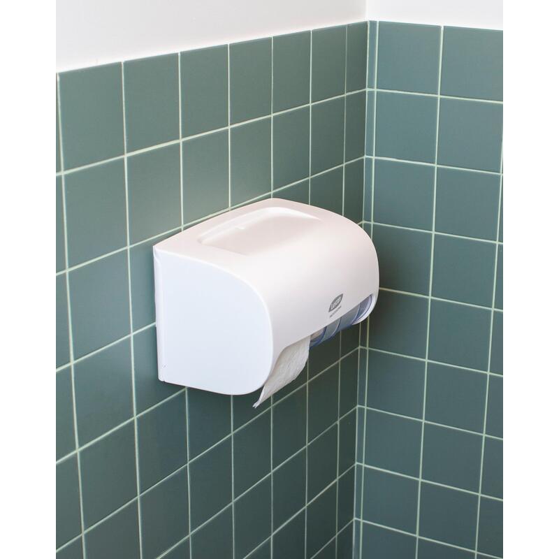 Диспенсер для туалетной бумаги рулонной Luscan Etalon Doublemini, пластик, белый