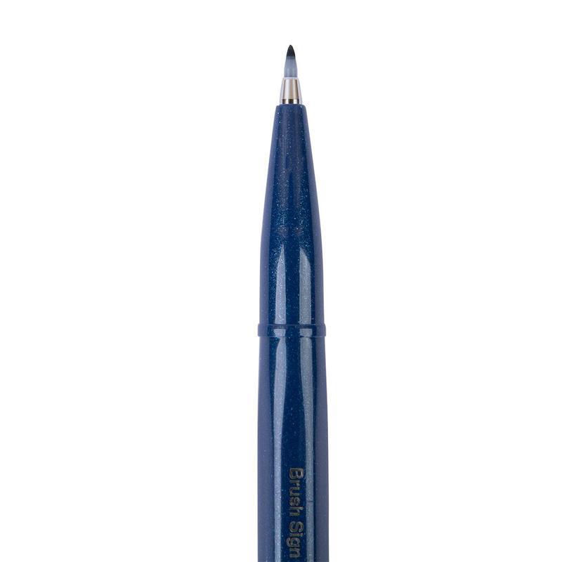 Фломастер-кисть Pentel Touch Brush Sign Pen (0.5мм, темно-синий) 1шт.