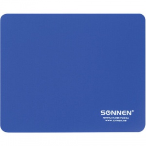 Коврик для мыши Sonnen BLUE, резина+ткань, 220х180х3мм, 5шт. (513308)