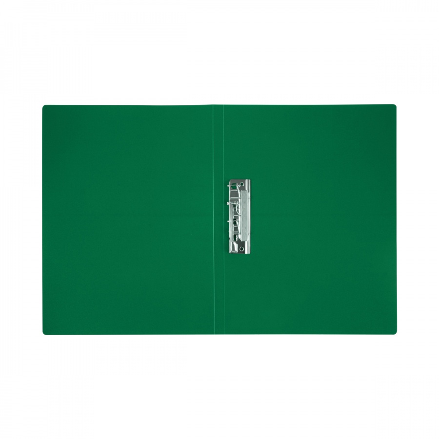 Папка с зажимом Стамм (А4, 14мм, 500мкм, пластик) зеленая (ММ-32218)