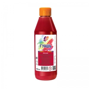 Гуашь цветная Луч "Классика", красная (500мл / 600г, пластиковая бутылка с дозатором) (19С 1305-08), 8шт.